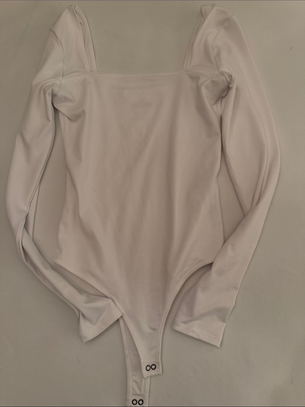 HOllister Women Long-Sleeve White One-Piece Bodysuit XS